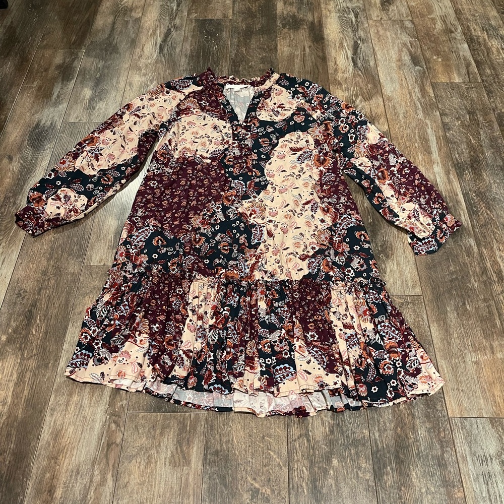 Adyson Parker Multicolor Floral Long Sleeve Dress